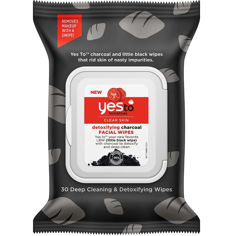 Detoxifying Charcoal Facial Wipes By Yes To - Makeup Remover Wipes