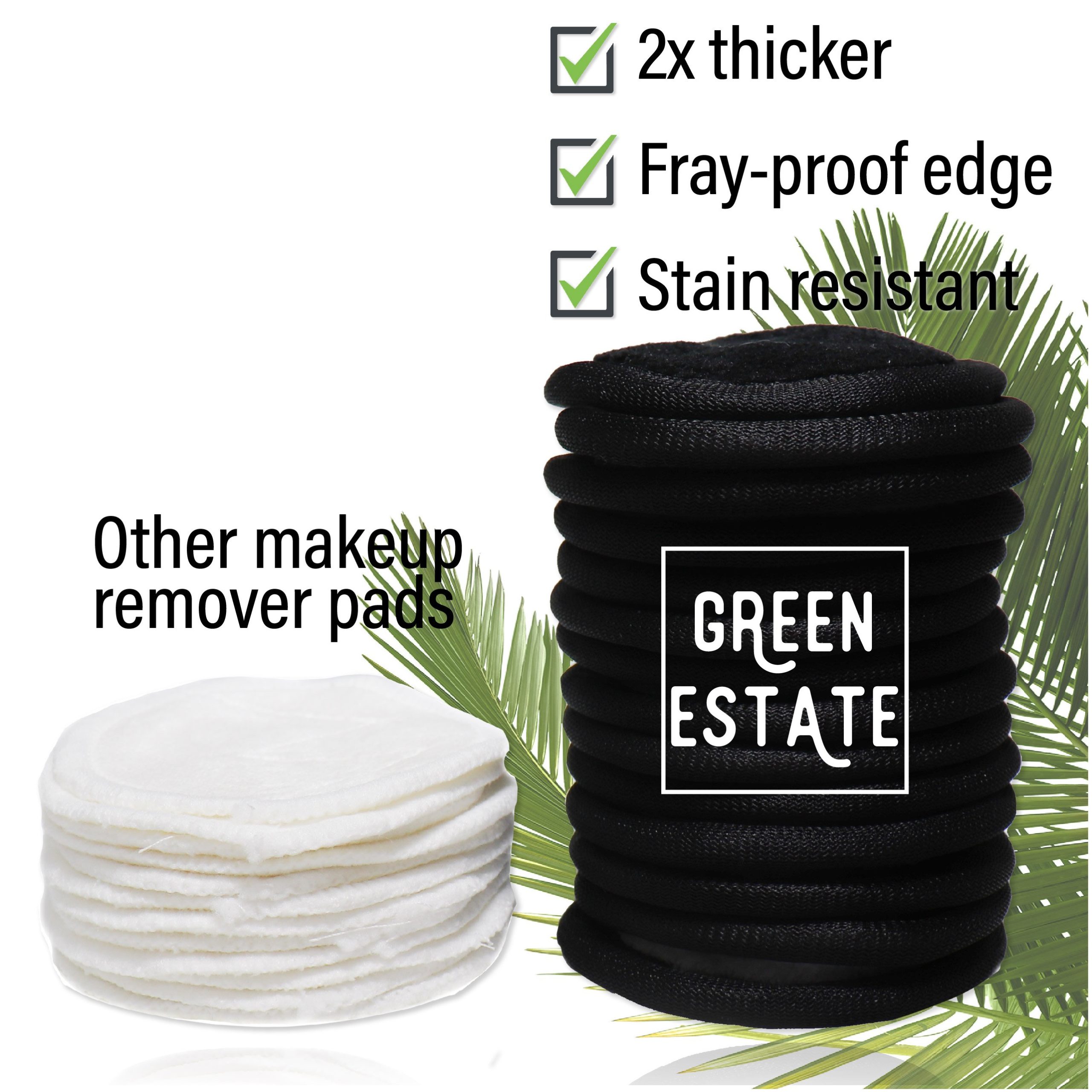 Green Estate Reusable Makeup Remover Pads