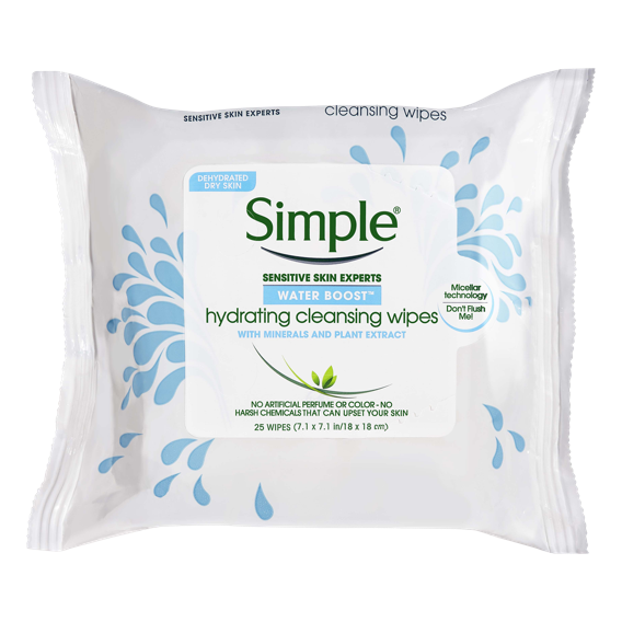 Simple Water Boost - Makeup Remover Wipes