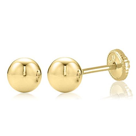 Best gold ball earrings 18k gold karat