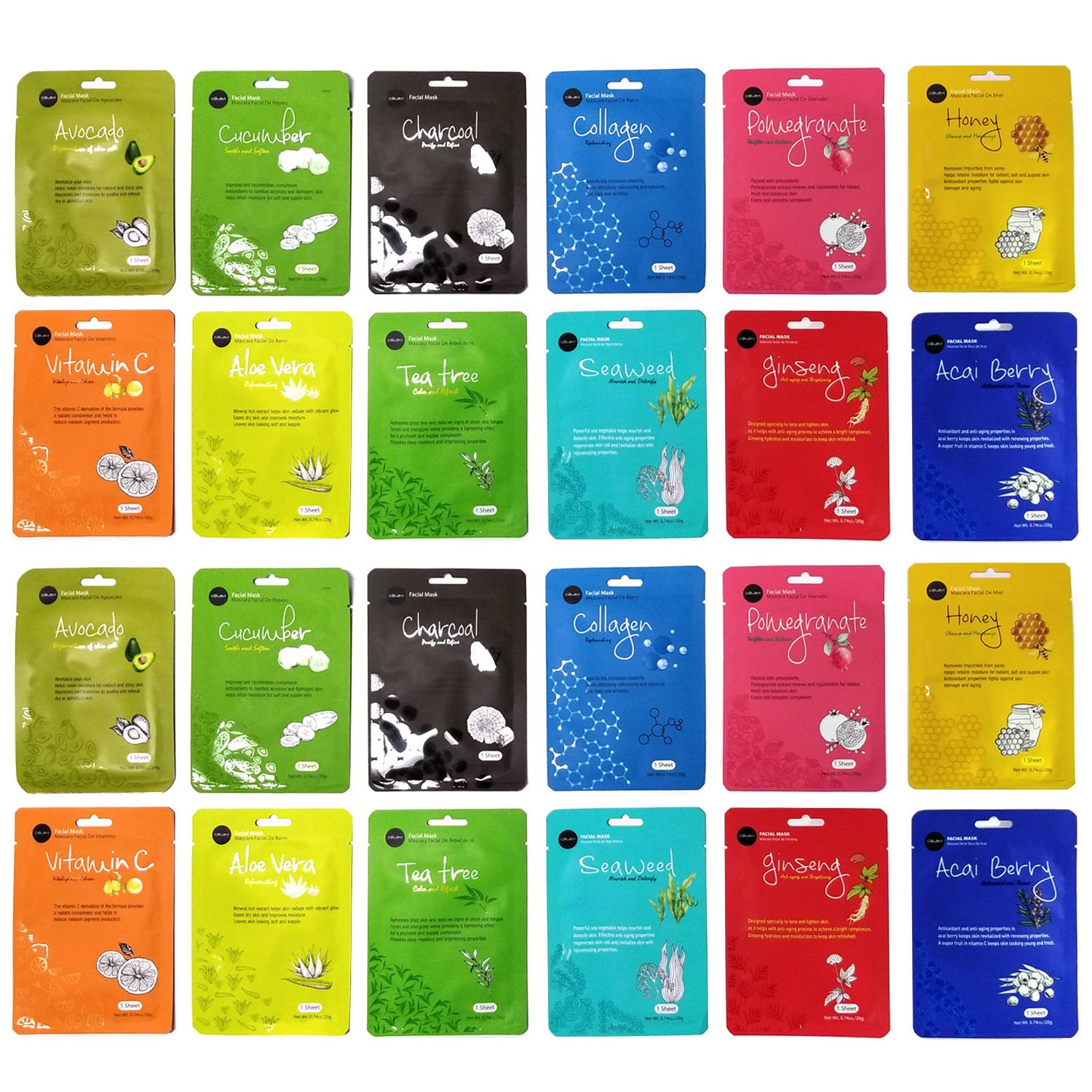 Celavi Collagen Facial Face Mask Classic Korean Skincare - best korean face mask sheet