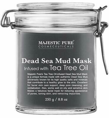 MAJESTIC PURE Dead Sea Mud Mask Infused With Tea Tree Oil - Best Tea Tree Oil Mud Mask for acne