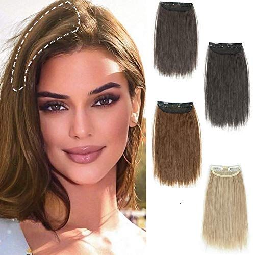 DeeThens Synthetic Short Straight Hairpieces Thinning Hair Adding Hair Volume Fluffy Natural Cushion High Hair - Best Straight Hair Extension for women